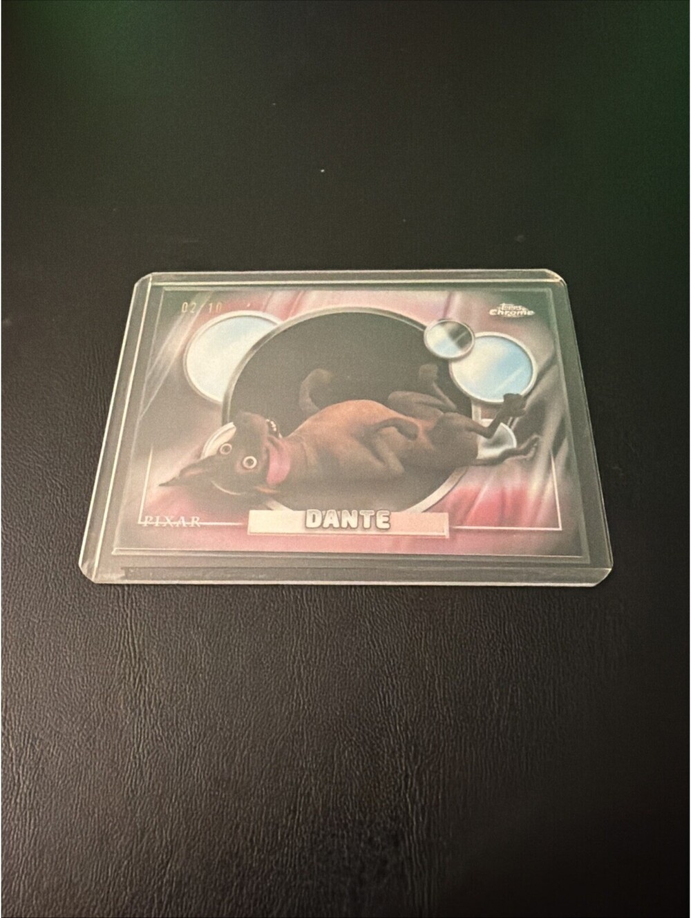 2026 Topps Disney Chrome Purple Dante 02/10 Refractor Coco #123